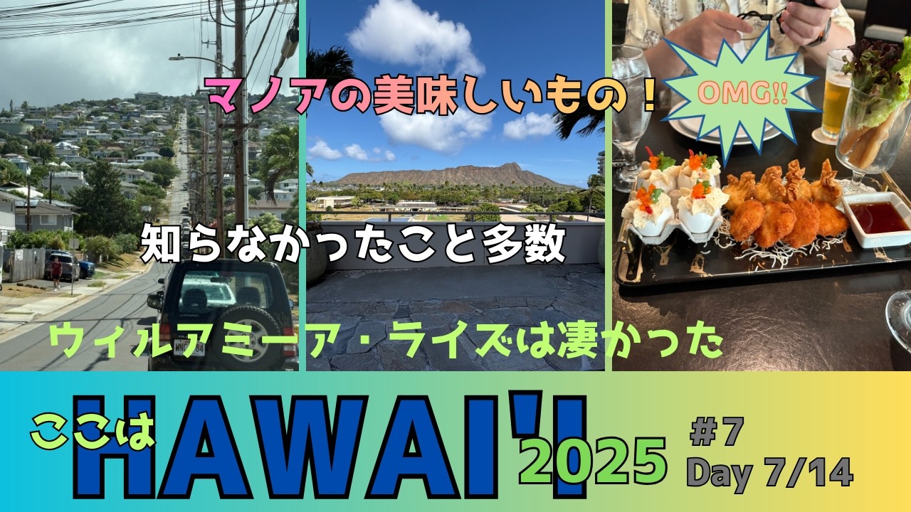 【ここはHAWAI'I 2025】#7_Day7 ワイキキ周辺のお気に入りと気になった場所へ。OMG連発の1日でした。