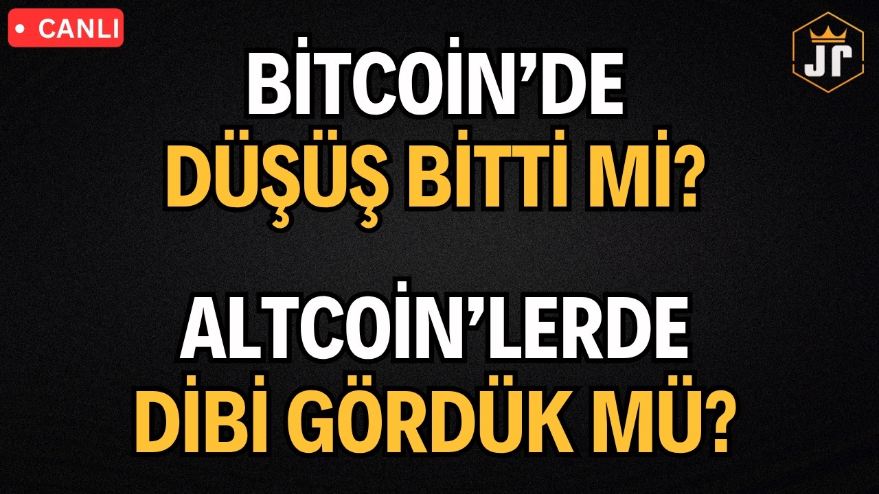 CANLI🔴 Bitcoin'de d&uuml;ş&uuml;ş bitti mi? Altcoin'lerde dibi g&ouml;rd&uuml;k m&uuml;?