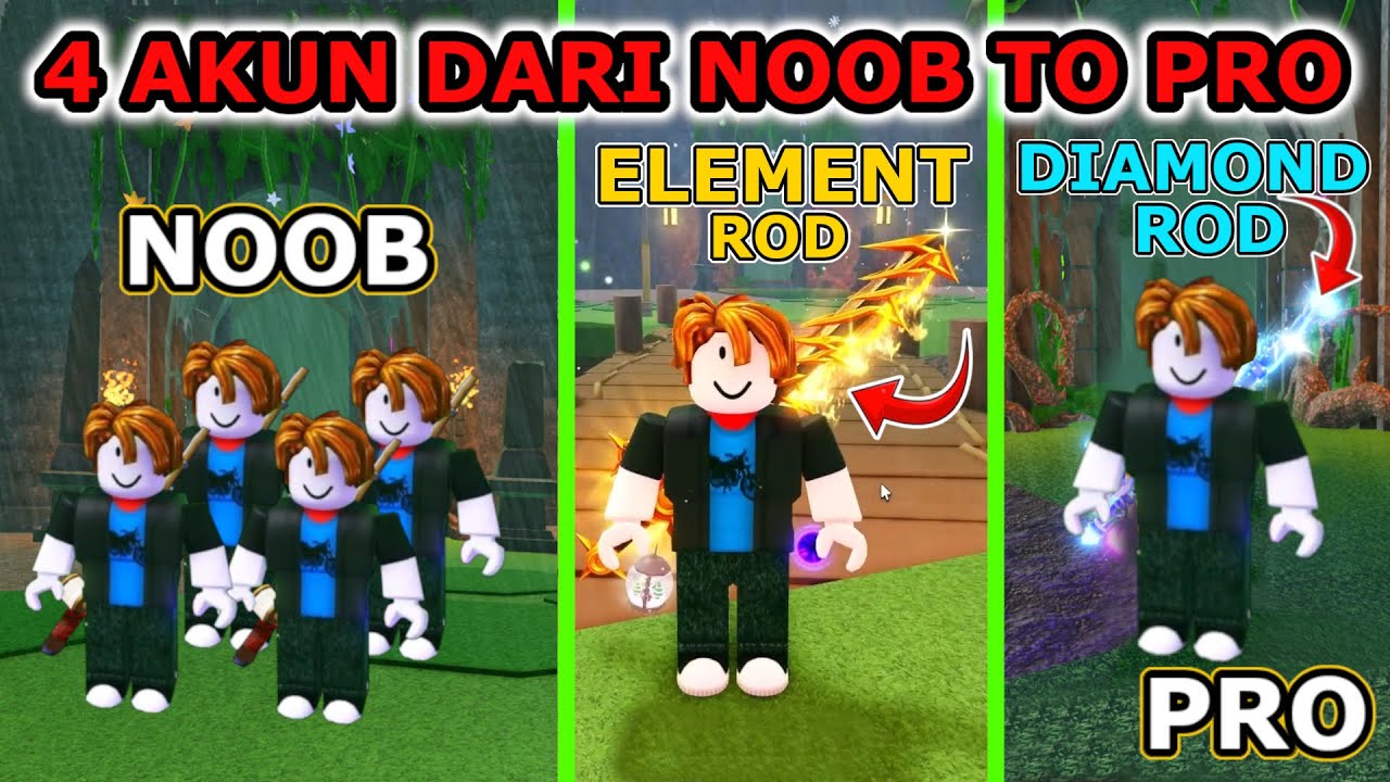 experimen 4 akun dari nob sampai ghosfin rod, ke element rod, sampai ke diamond rod. part 1