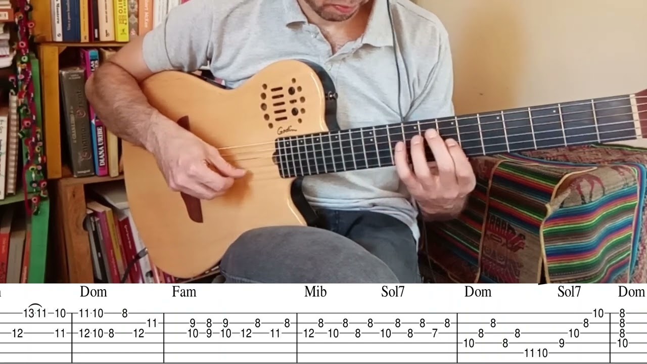 Zamba del cantor enamorado -Tutorial con tablatura de la introducción punteo - Hernan Figueroa Reyes