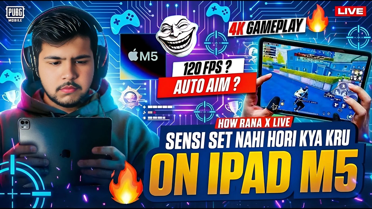 IPAD M5 Sensi Set Ni Ho Rhi  Ultimate Royal | PUBG Mobile | HOW RANA x LIVE