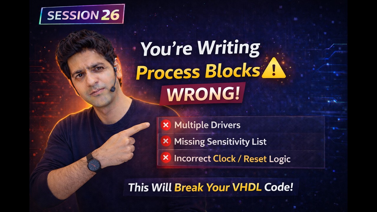 2️⃣6️⃣ ~ VHDL Process Block Best Practices | Avoid Common Coding Mistakes in VHDL | Course - 04