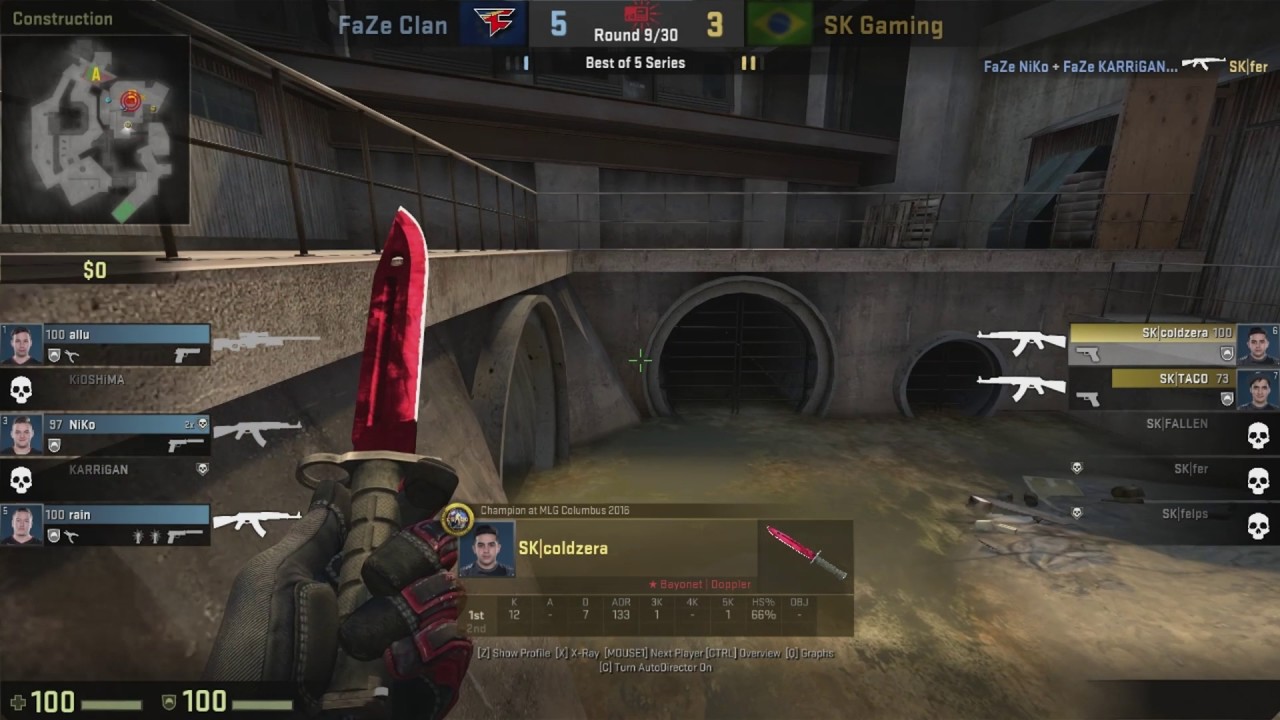 SK Coldzera INSANELY FAST 1v3 Clutch vs FaZe Overpass @ IEM SYDNEY GRAND FINALS