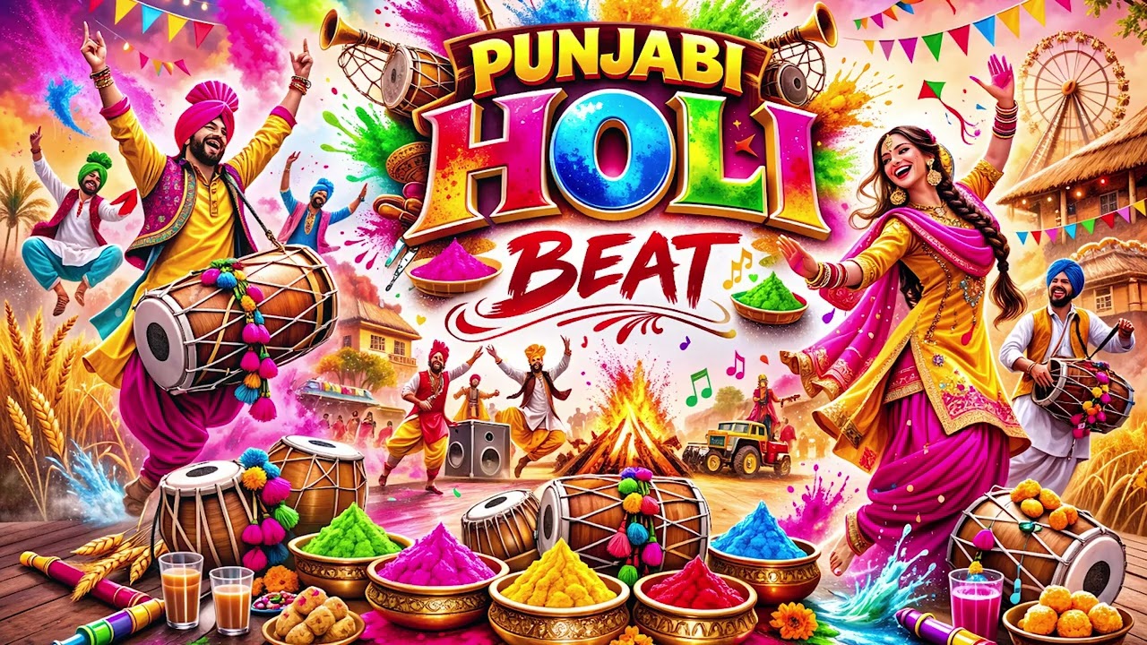 Punjabi Holi Dhol Beat 2026 | Rang Barse Dhol Mix | Bhangra Holi Special Party Song