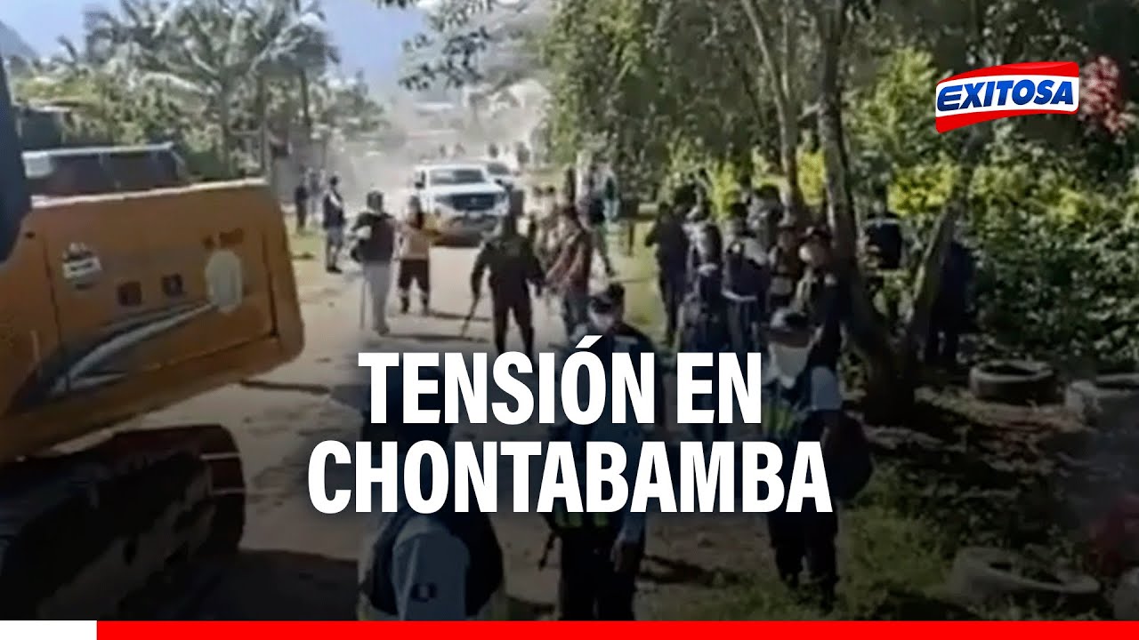 🔴🔵Tensi&oacute;n en Chontabamba: Violento desalojo deja m&aacute;s de 20 heridos y maquinarias incendiadas