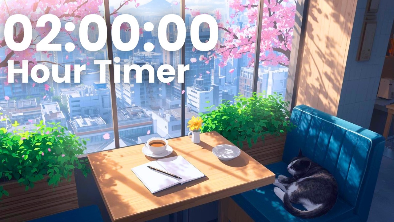 TOKYO SAKURA CAFE – 2 Hour Daytime Study Lofi | Calm Deep Focus