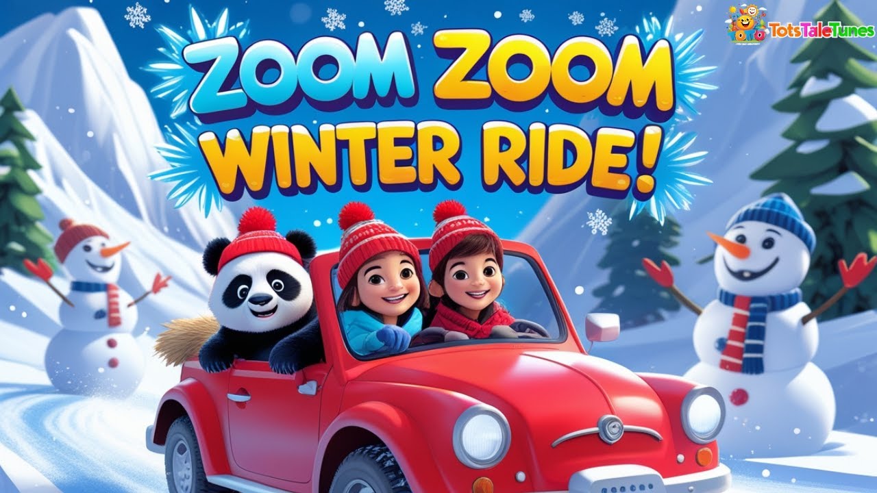 “🚗 Zoom Zoom Winter Ride Song ❄️ | Fun Snow Adventure for Kids | Winter Car Song | TotsTaleTunes”