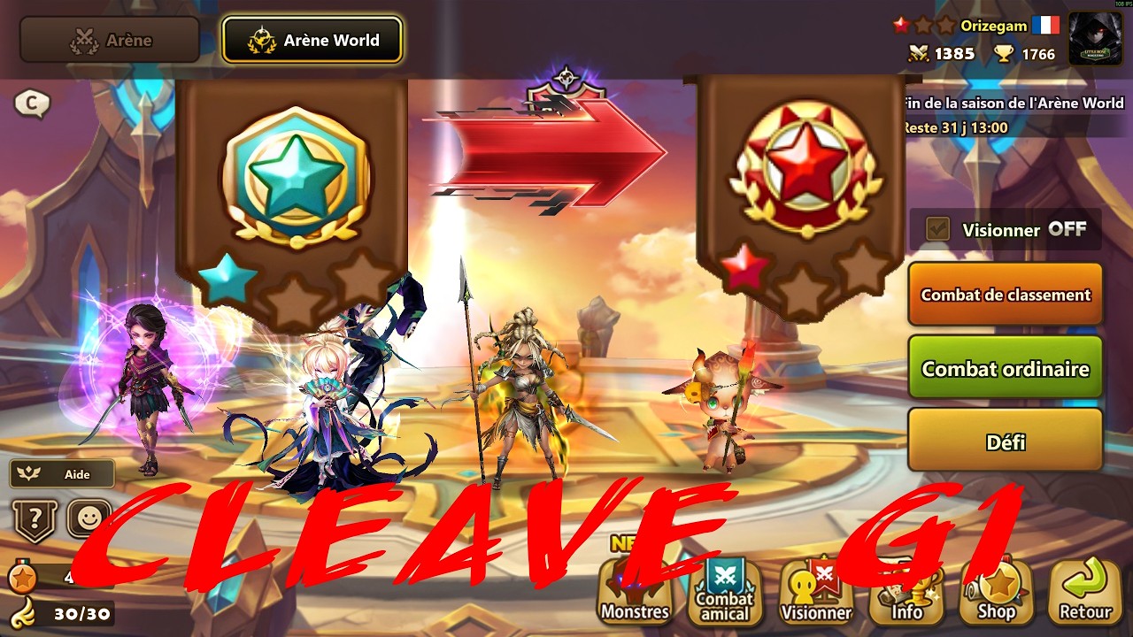On passe G1 en jouant de la cleave ?! - Summoners War -  RTA