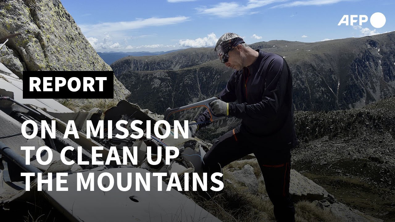 Climber cleans Pyrenees mountain top polluted by man | AFP