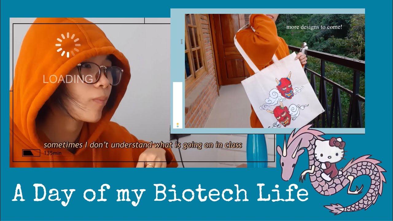 Biotech student life🤓 - Online classes , de-stress🌱, a day of my life🌙