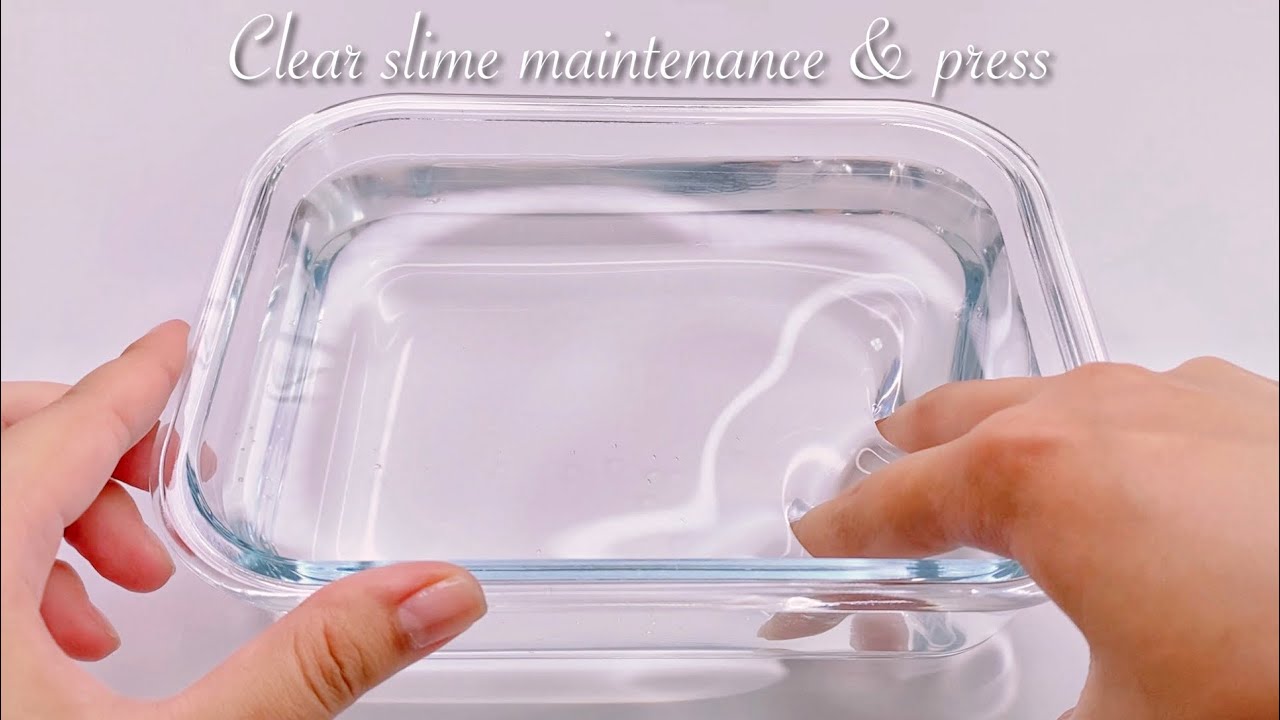【ASMR】クリアスライムメンテナンス&プレス【音フェチ】Clear slime maintenance & press