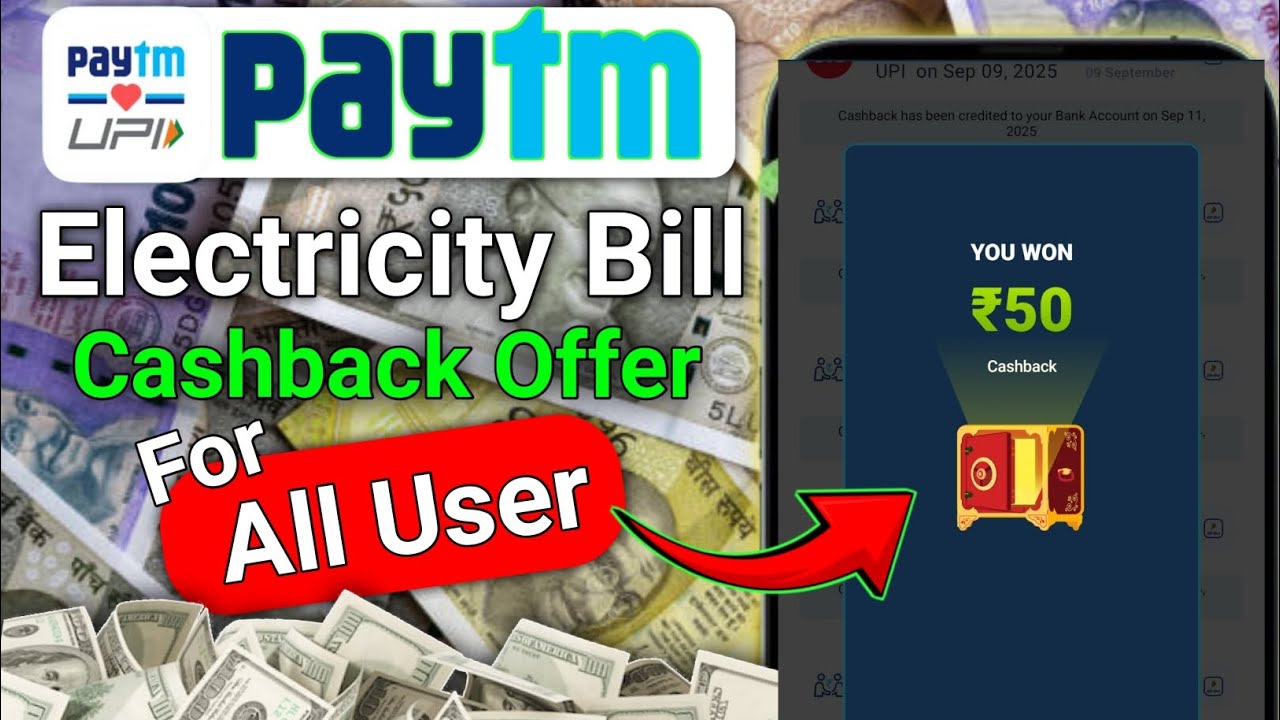 Earn Upto Rs.50 Cashback Electricity Bill Payment | Paytm electricity bill payment cashback offers