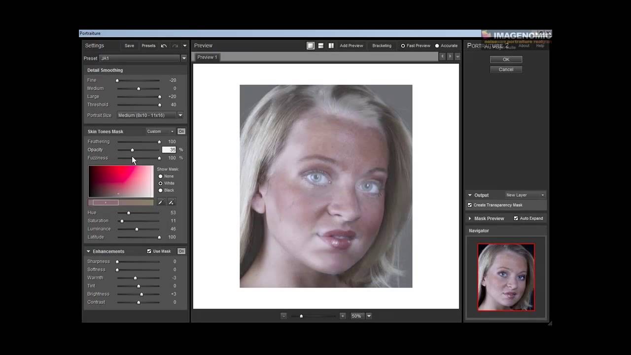 Portraiture Skin retouching Plugin overview