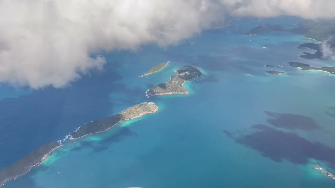 Flying into the British Virgin Islands 1of2