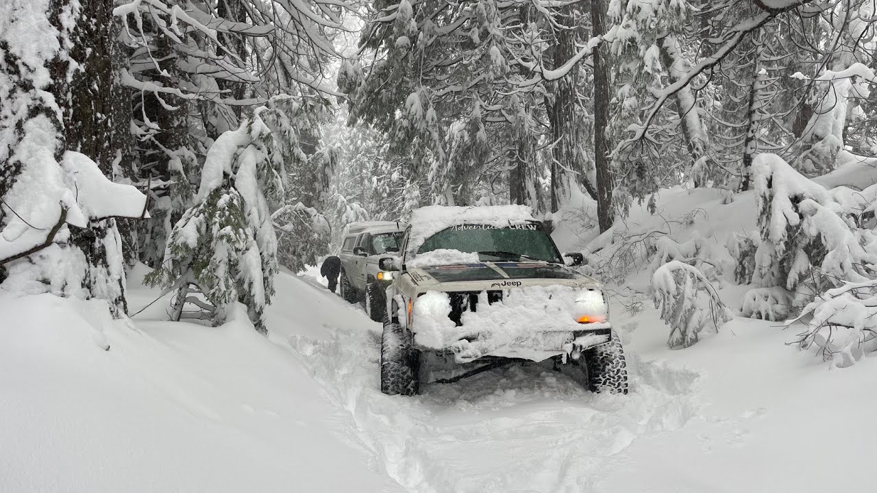 Snow Wheeling Back Country in a Snow Storm