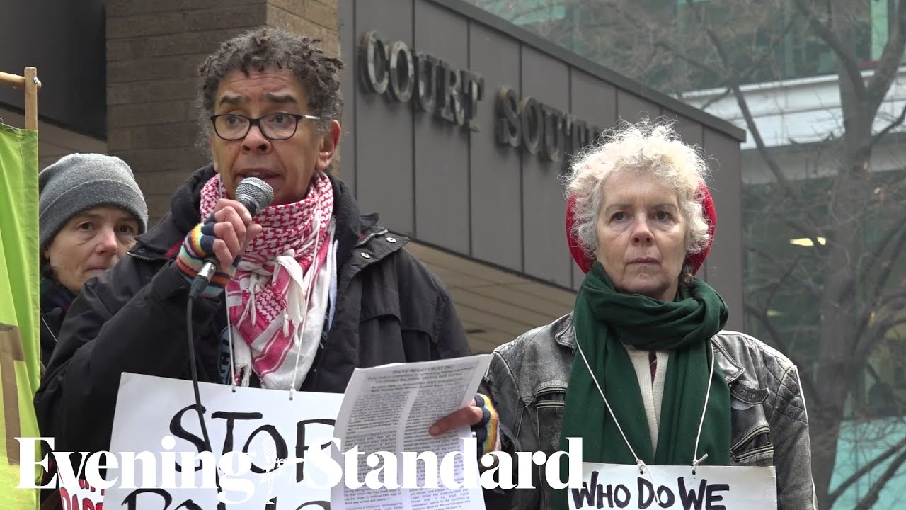 Protesters gather outside Southwark Crown Court ahead of David Carrick sentencing