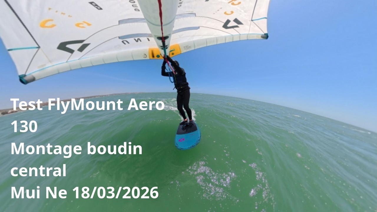 SPORT & LOISIRS - 18/03/2026 - Wingfoil. Caméra Insta 360x5 montée sur Aéro130