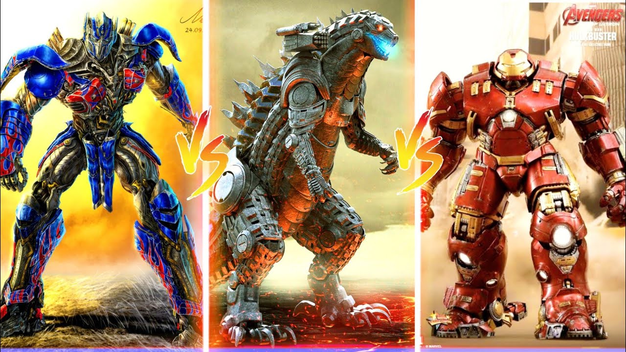 Optimus prime vs Mechagodzilla vs Hulkbuster || explained in Hindi || multi versh