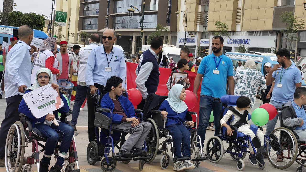 احتفالية جمعية السلام لإدماج المعاقين انزكان بمسيرة افتخار للذكرى20 للمبادرة الوطنية للتنمية البشرية