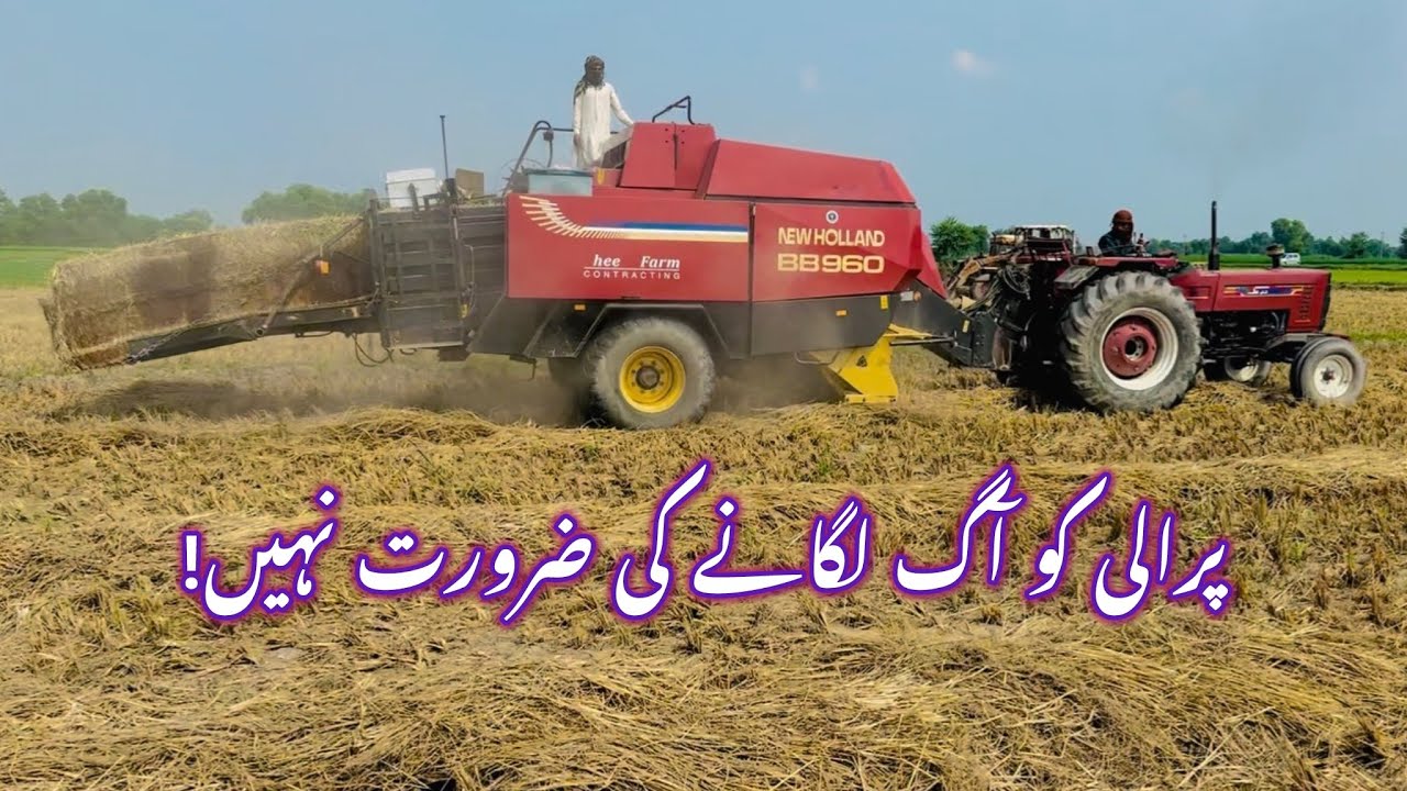 Baler Machine in Action | How to Preserve Rice Straw for Cattle Feed