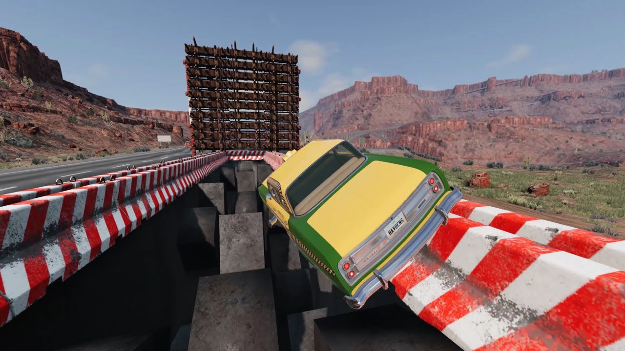 Metal Gears buried in a Utah road...BeamNG / HavocNG