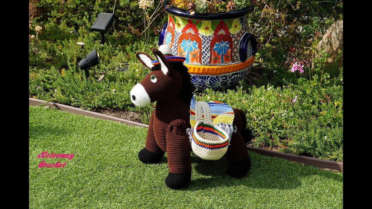 Helenmay Crochet Vintage Amigurumi Mexican Donkey Part 1 of 5 DIY Video Tutorial