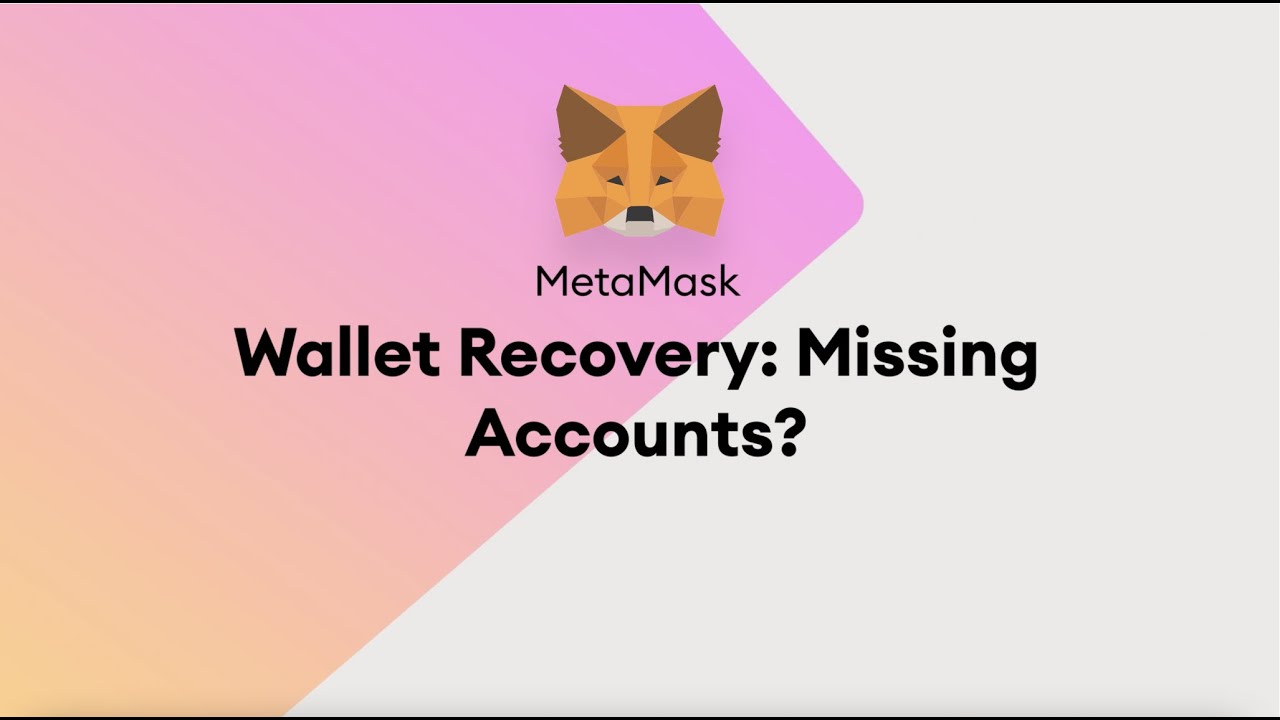 MetaMask | How To Find Your Missing Accounts