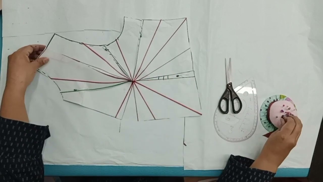TRASLADO DE PINZA. CON LA APLICACION EN LA TELA PRIMERA PARTE