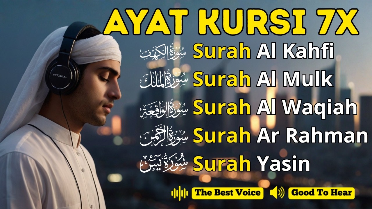 Sleep Peacefully with Quran 🌙 Al-Mulk, Yasin, Ar-Rahman, Al-Kahfi & Al-Waqiah – Mansour Ghaznawi
