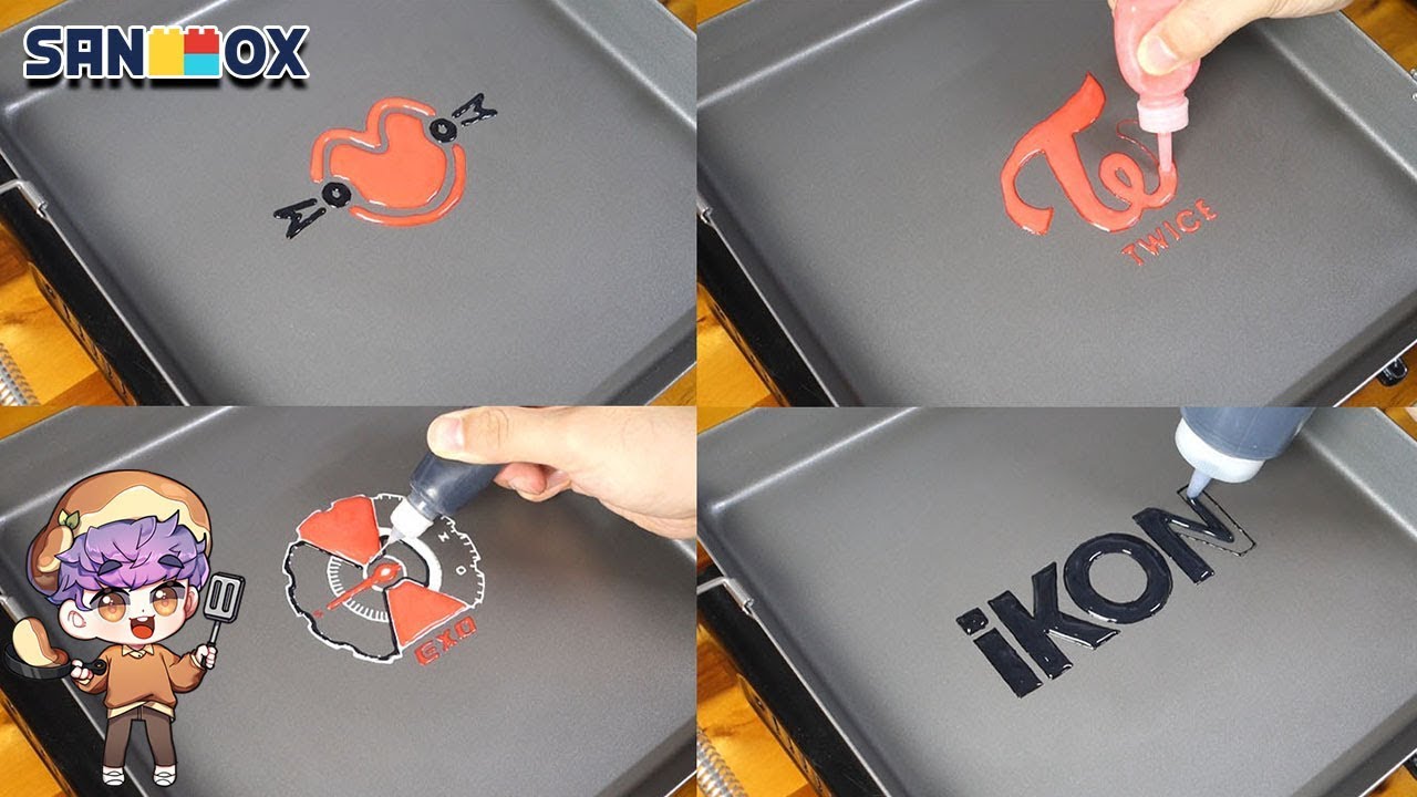 KPOP Group Logo pancake art EXO, TWICE, MOMOLAND, IKON Series 2