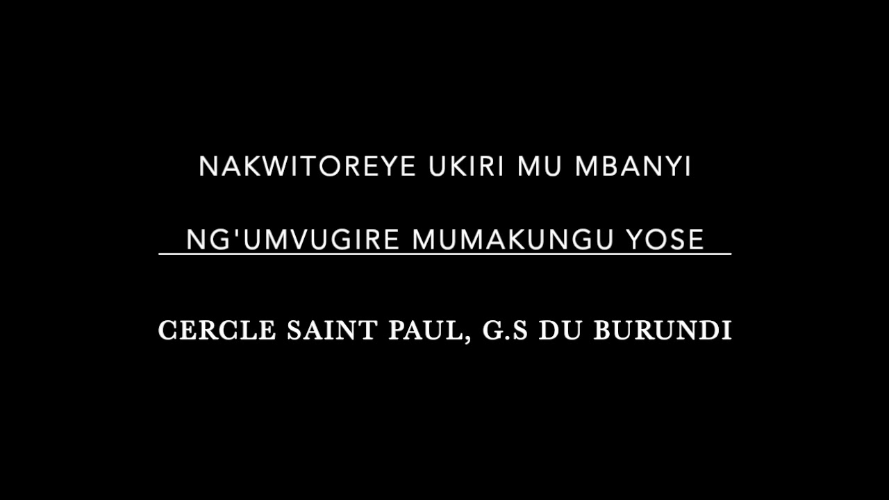 Nakwitoreye Ukiri Mumbanyi