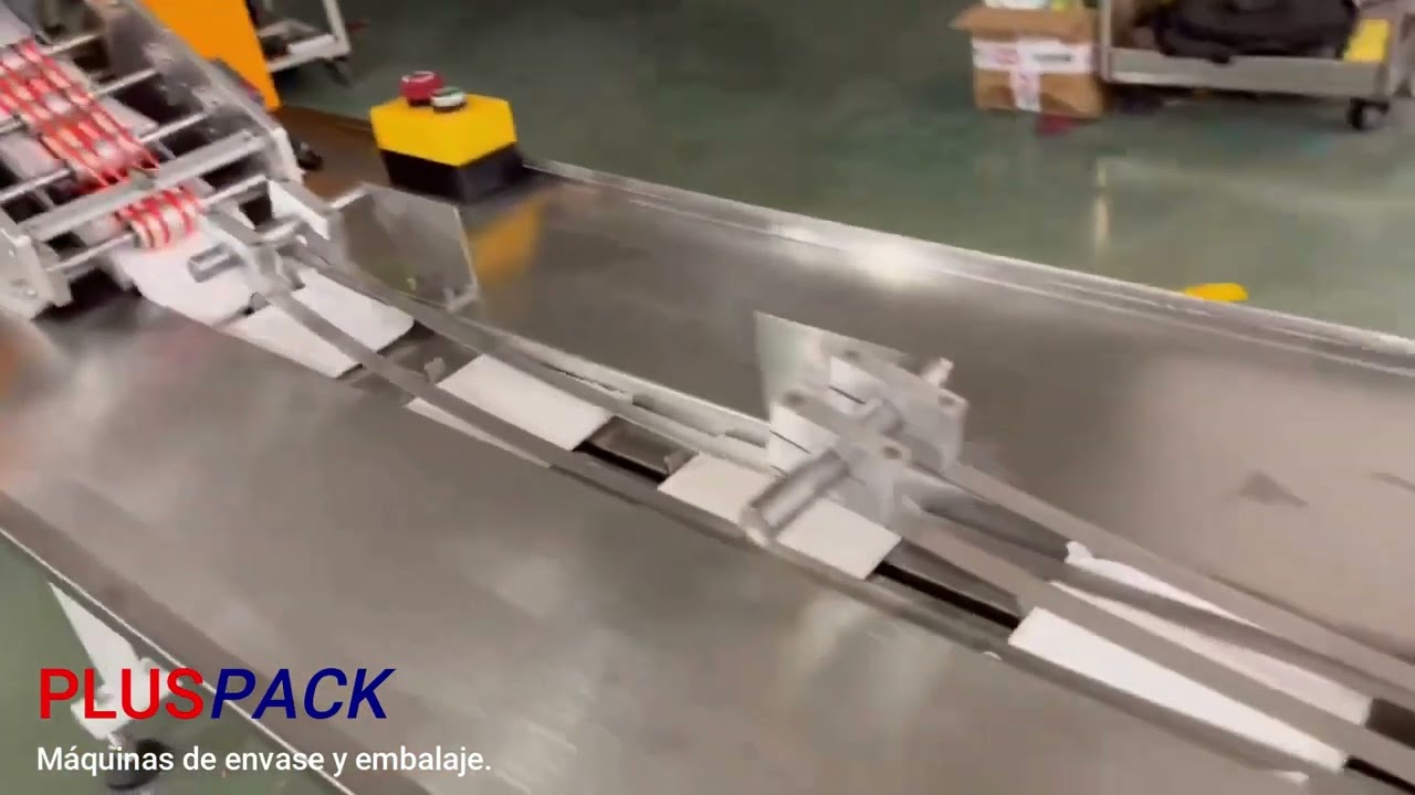 Envasadora Flowpack y Cargador . Pluspack. M&aacute;quinas de envase y embalaje.