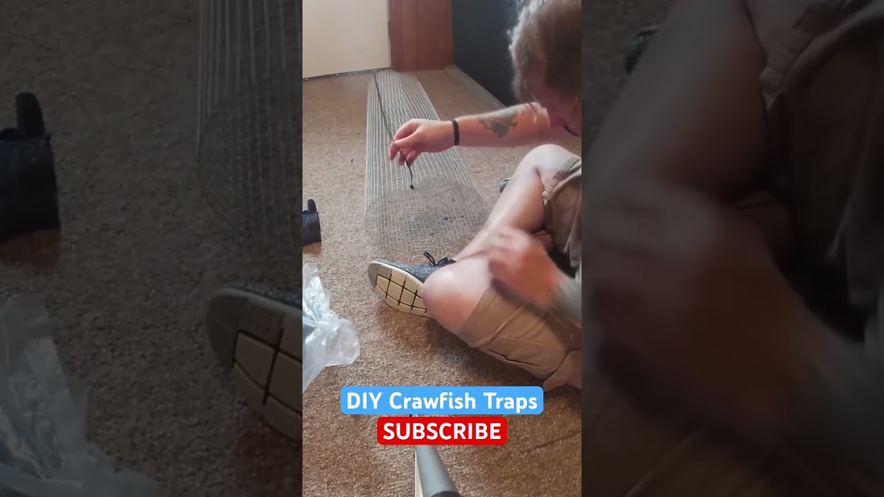 DIY Crawfish traps! I drop them while kayak fishing #kayakfishing #fishing #diy #hobiekayak #creek