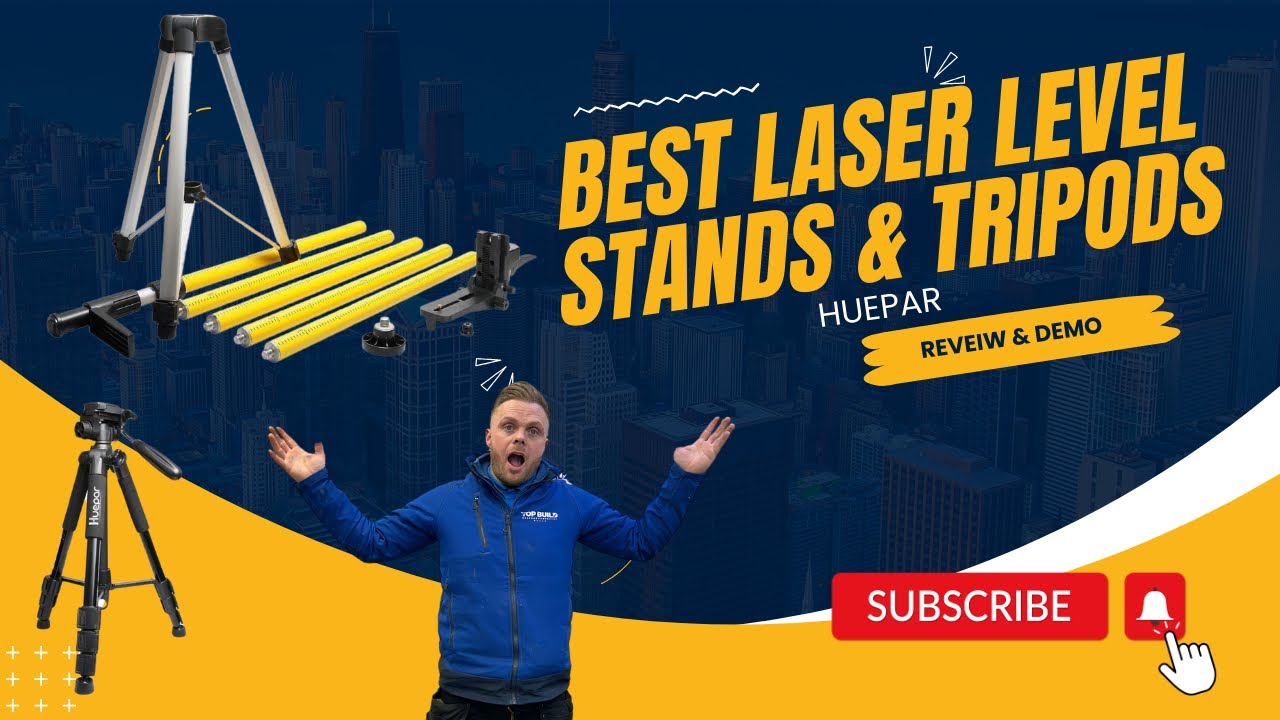 Best Tripod & Stand for Laser Levels - Huepar - LP36, TPD14