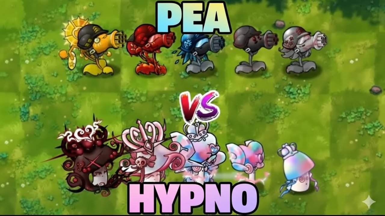 PVZ Challenge Team Pea Vs Hypno Plant Fusion Vs Obsidian Gargantuar Siapa Yang Akan Menang??