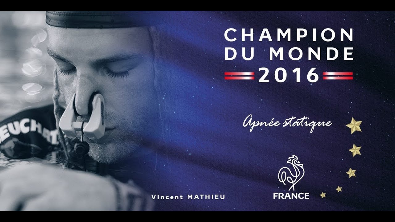 World Champion Freediver - Vincent Mathieu - Static Apnea