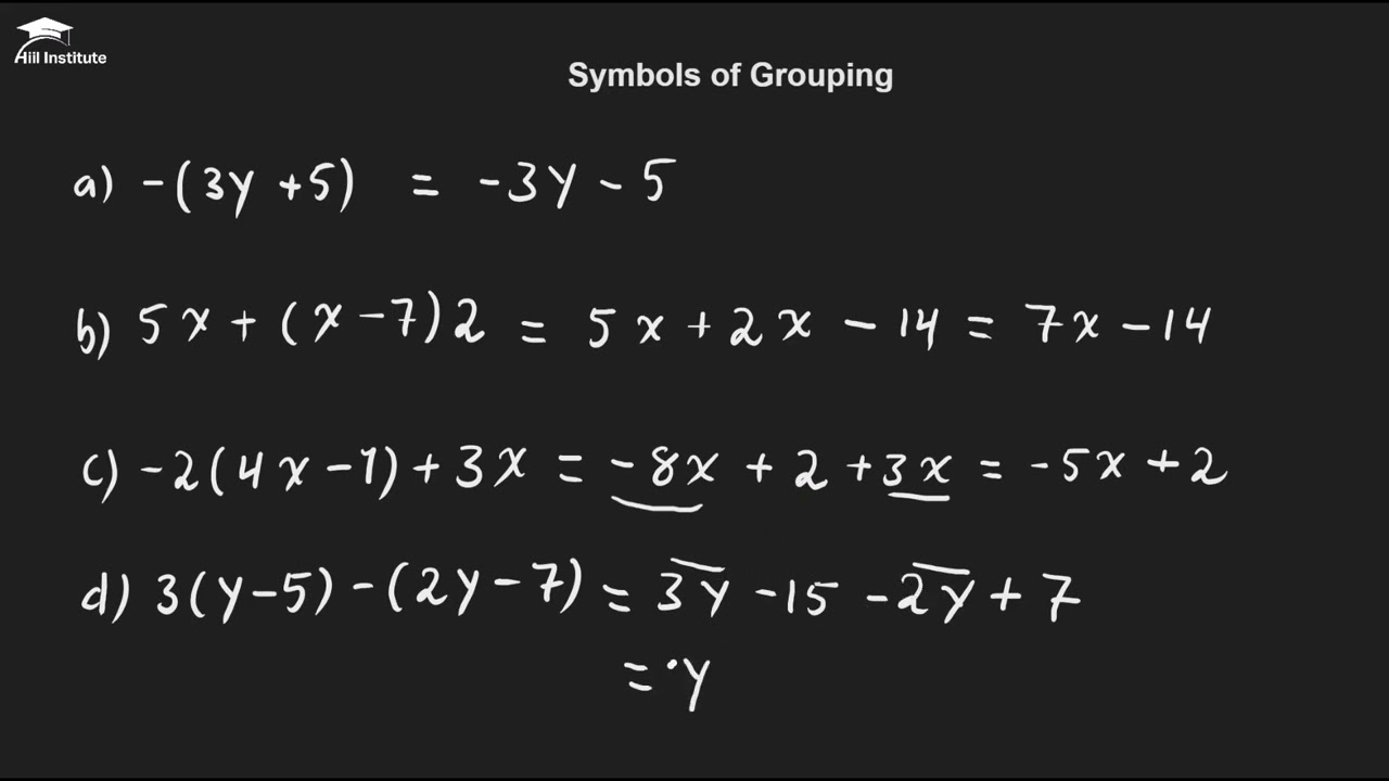 Algebra - 1.2 Symbols of Grouping | Part 5 | Xisaab | Af Somali