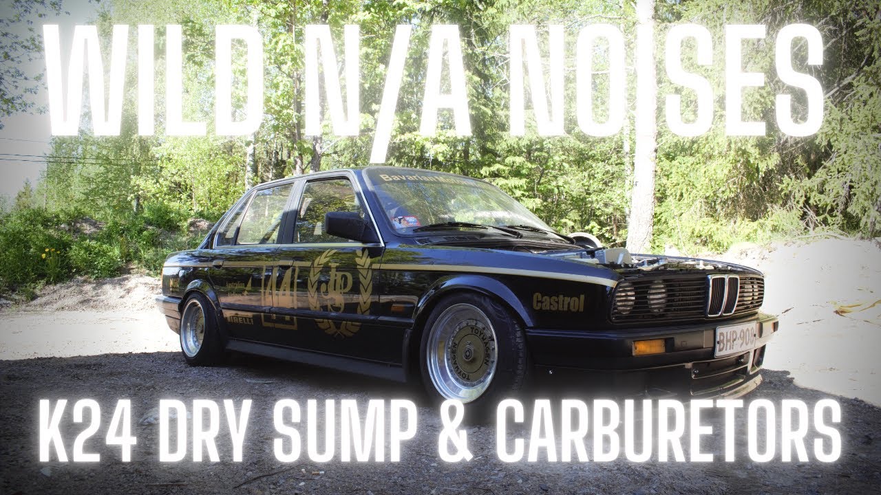 E30 K24 swap dry sump and carburetors