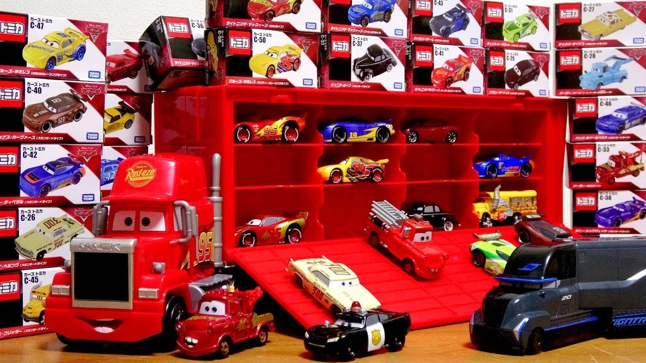 Disney Pixar Cars tomica Animated toys race crush!!! Mac | McQueen | Meter