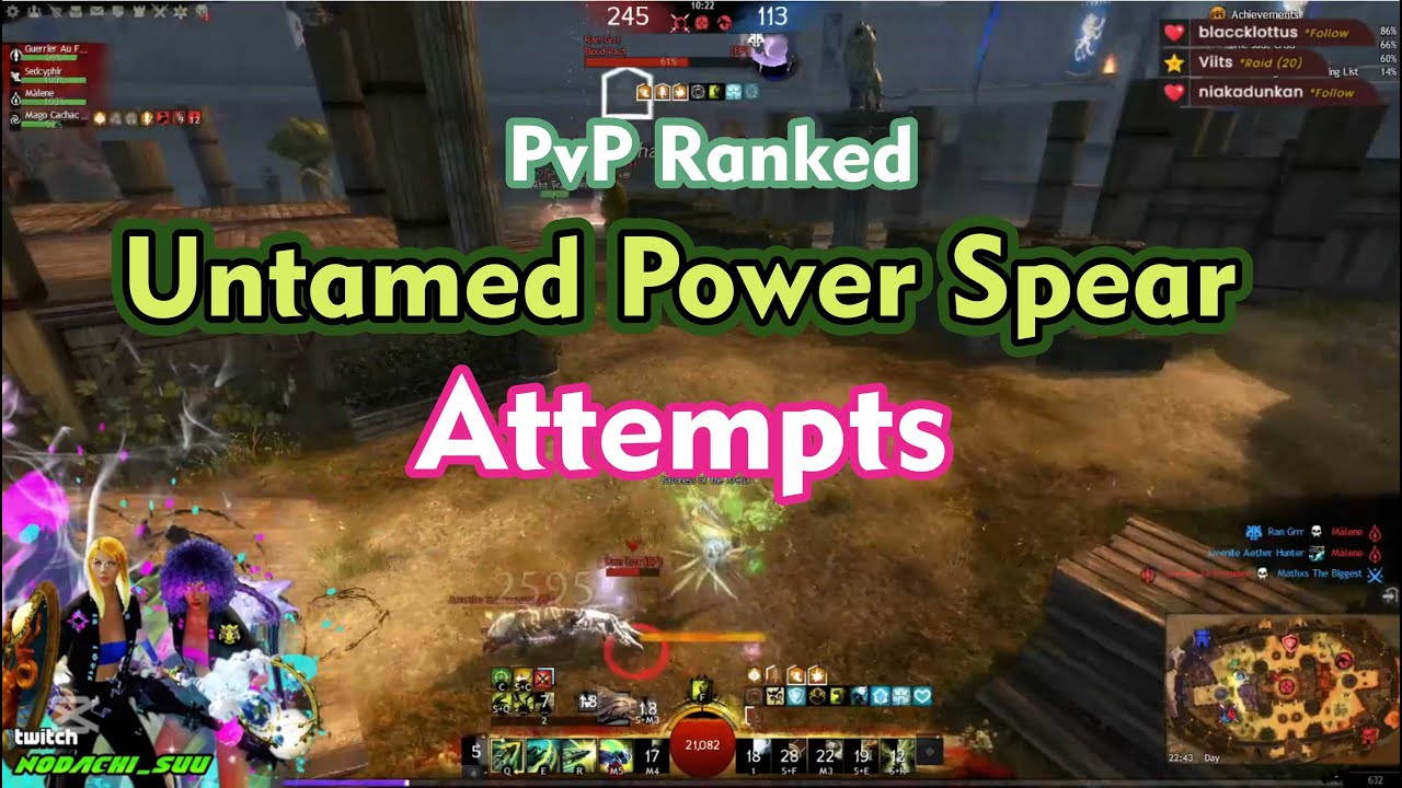 Ranger Untamed Spear Power Attempts PvP Ranked - Guild Wars 2