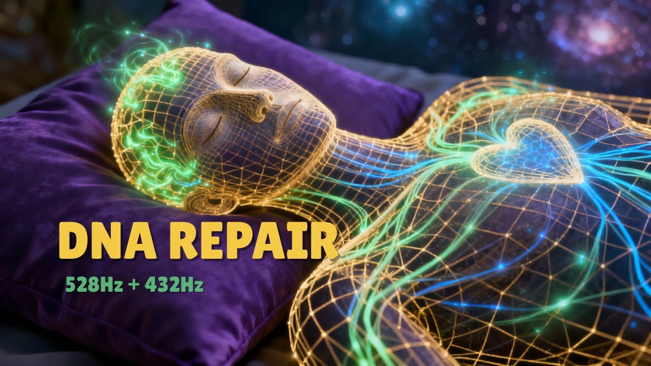 DNA Repair While You Sleep 😴 528Hz + 432Hz Healing Frequencies