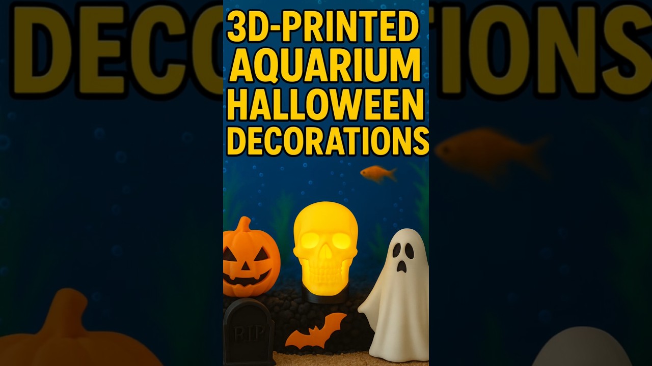 Spooky Fish Tank Glow-Up: 3D-Printed Halloween Decorations #petfishlife #fishkeepinghobby #aquarium