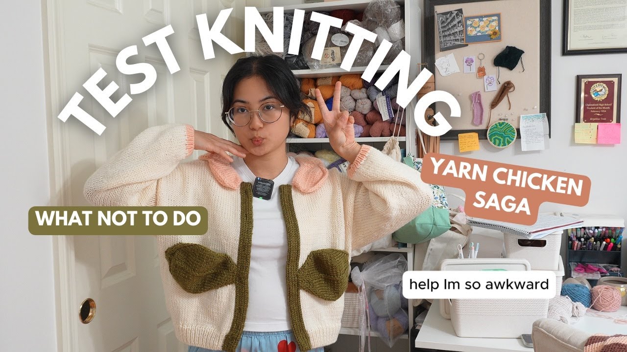 Struggling My Way Through a Test Knit || Crazy Daisy Cardigan Project Vlog