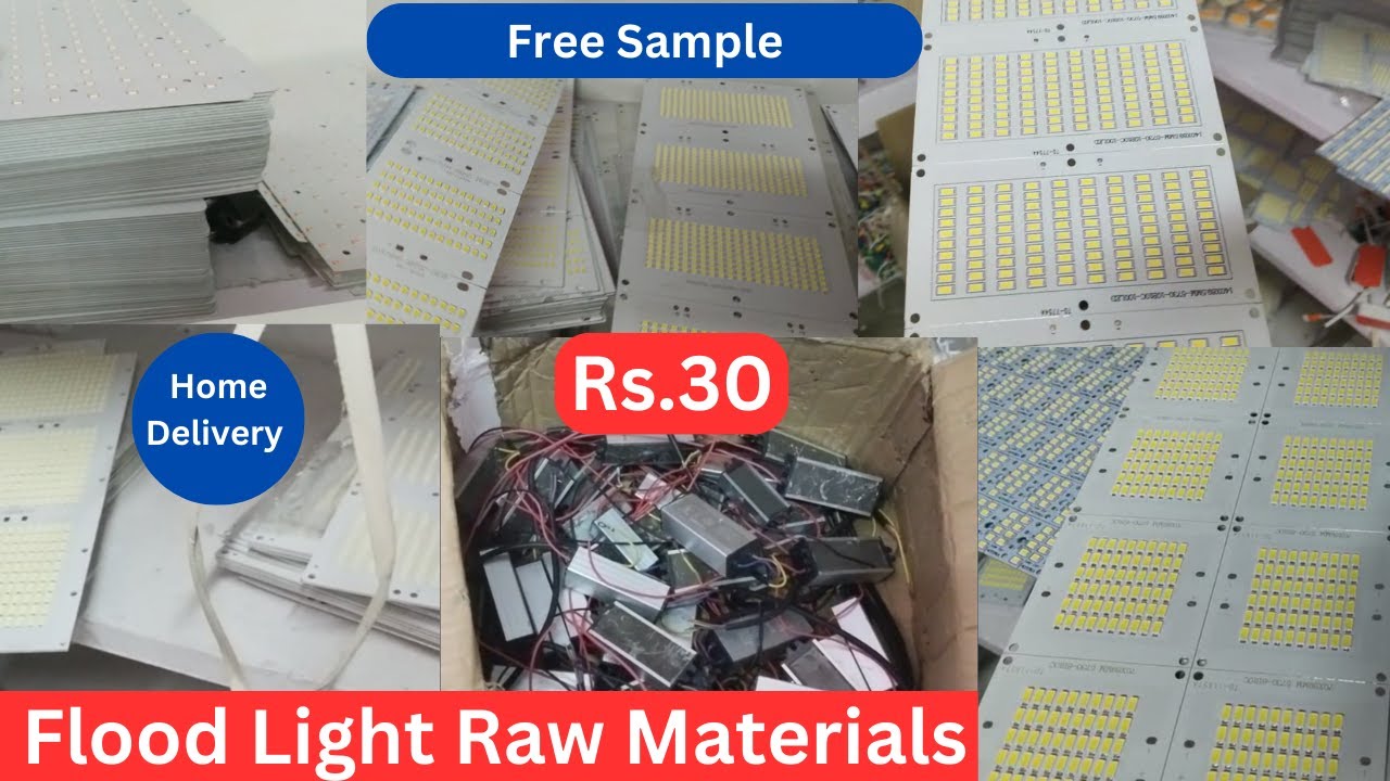 LED Flood Light Raw Materials Wholesale Price in India || LED Light Raw Materials Supplier