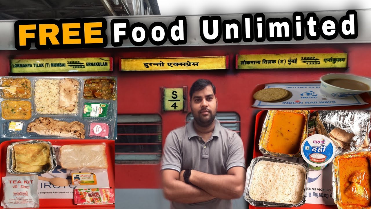 Ernakulam to mumbai LTT duronto express !! Unlimited food FREE !! Via konkan railway route !! 12224