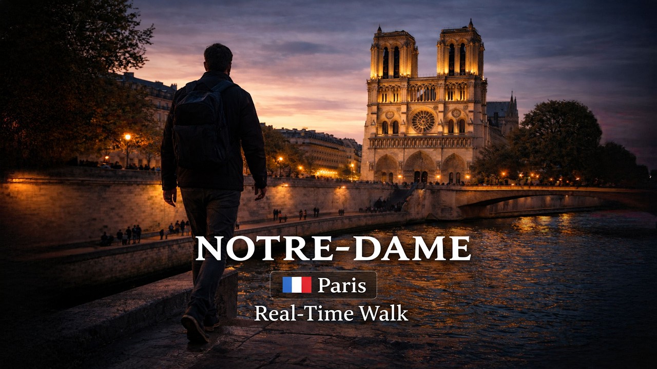 Paris Walk – Hôtel de Ville to Notre-Dame | Real-Time 4K