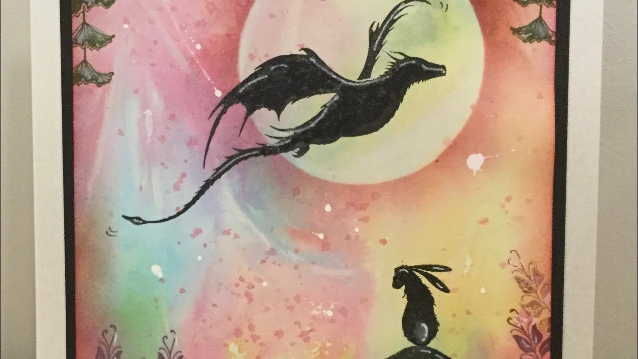 Cling film background with Lavinia Stamps #laviniastamps