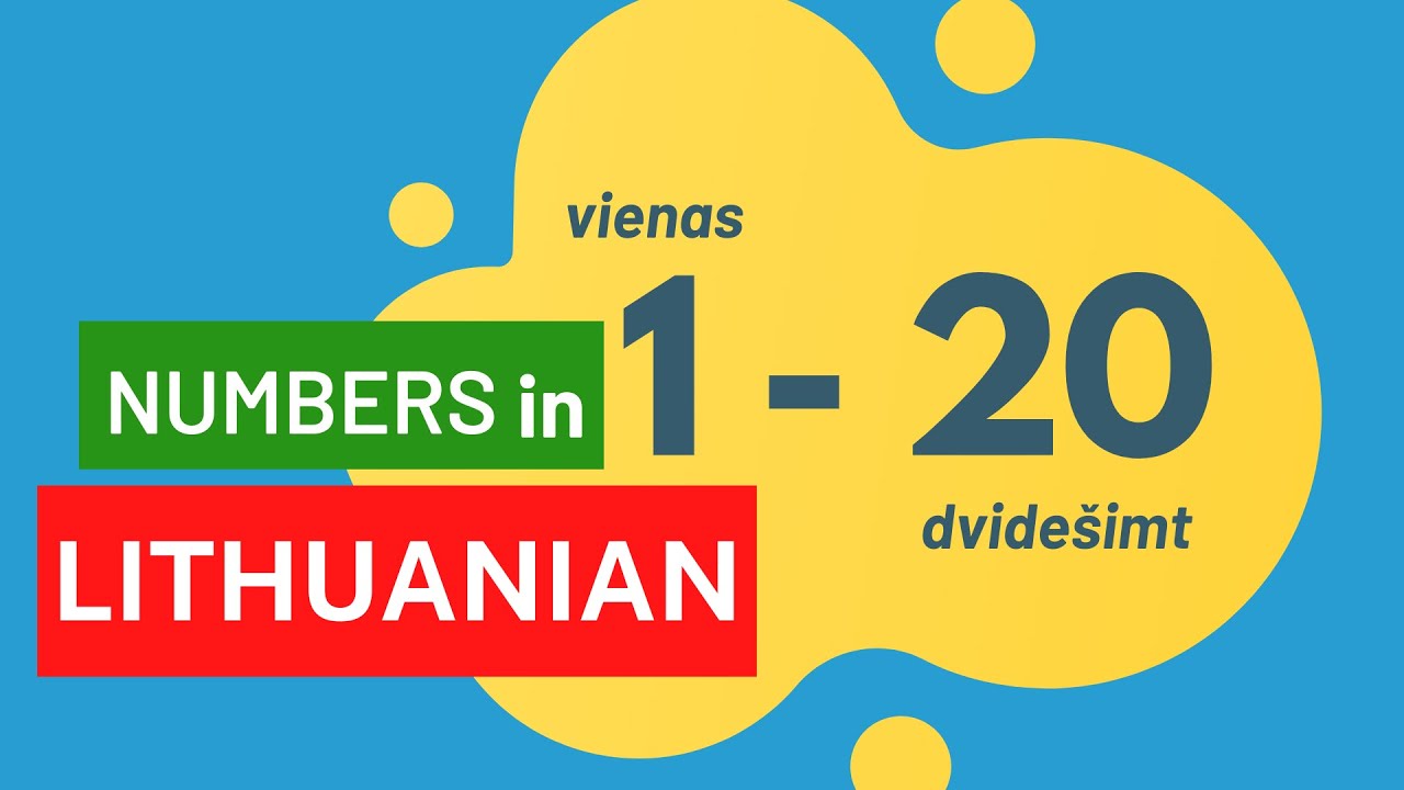 Lithuanian for Beginners: Learn Lithuanian NUMBERS 1-20