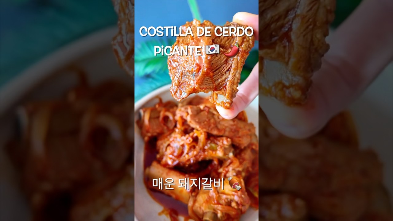 Costilla de cerdo 🌶️ #costilla#picante#galbi#comidacoreana#recipe#recipe#cocinandocorea