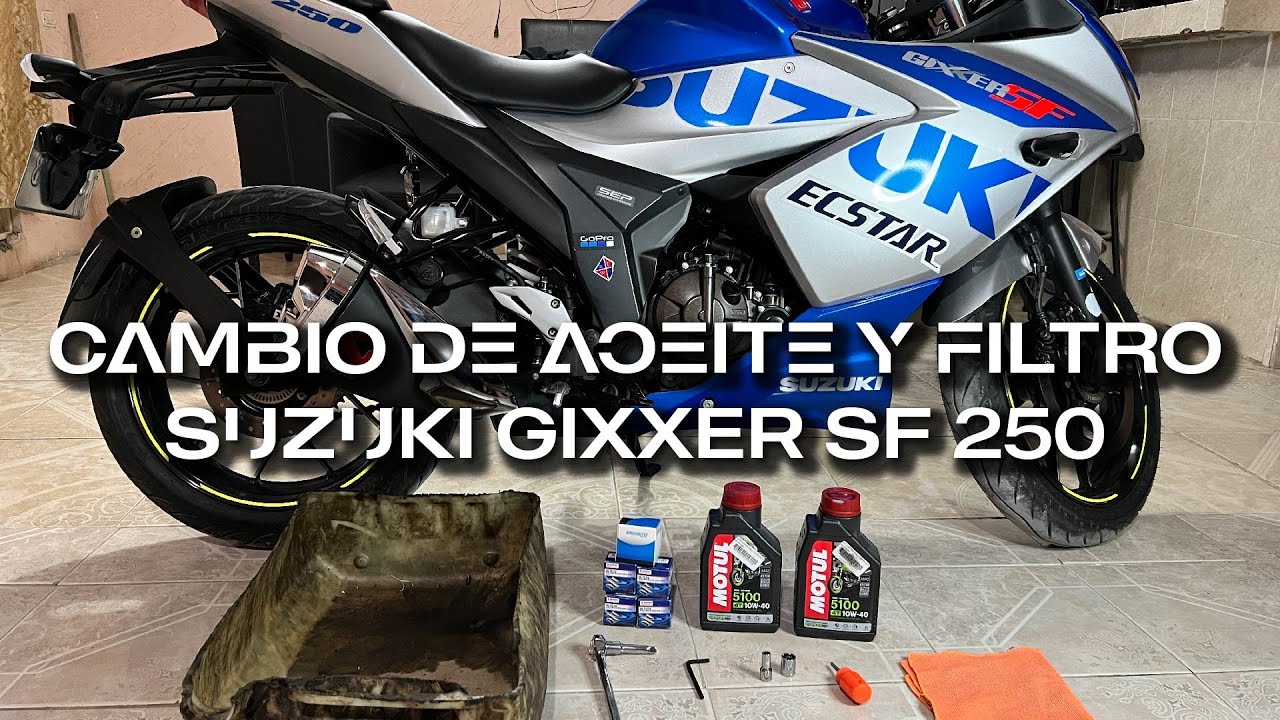 Cambio de aceite y filtro a la Suzuki GIXXER SF 250 | Reptal Rider